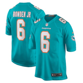 mens nike lynn bowden jr aqua miami dolphins game jersey